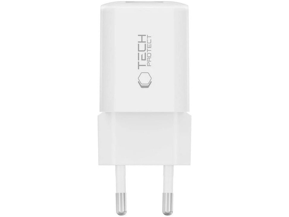 Netzladegerät Tech-Protect NCM33W, 33W, 3A, 1 x USB-A - 1 x USB-C, Weiß