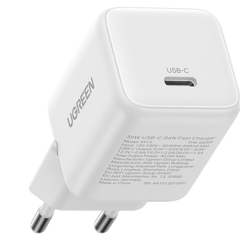 UGREEN X513 Netzladegerät, 30W, 3A, 1 x USB-C, Weiß