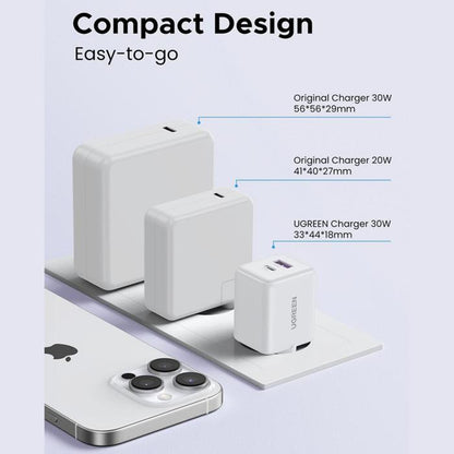 UGREEN X516 Netzladegerät, 30W, 3A, 1 x USB-A - 1 x USB-C, Rosa