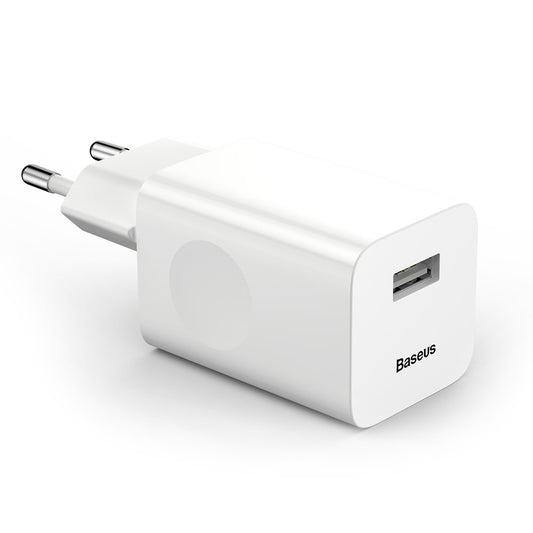 Baseus Netzladegerät, 24W, 3A, 1 x USB-A, Weiß CCALL-BX02