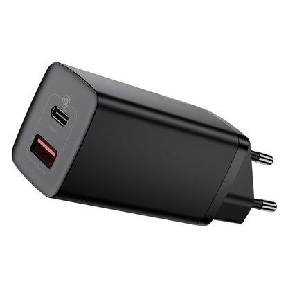 Baseus GaN2 Lite Netzwerkladegerät, 65 W, 3 A, 1 x USB-A – 1 x USB-C, Schwarz CCGAN2L-B01