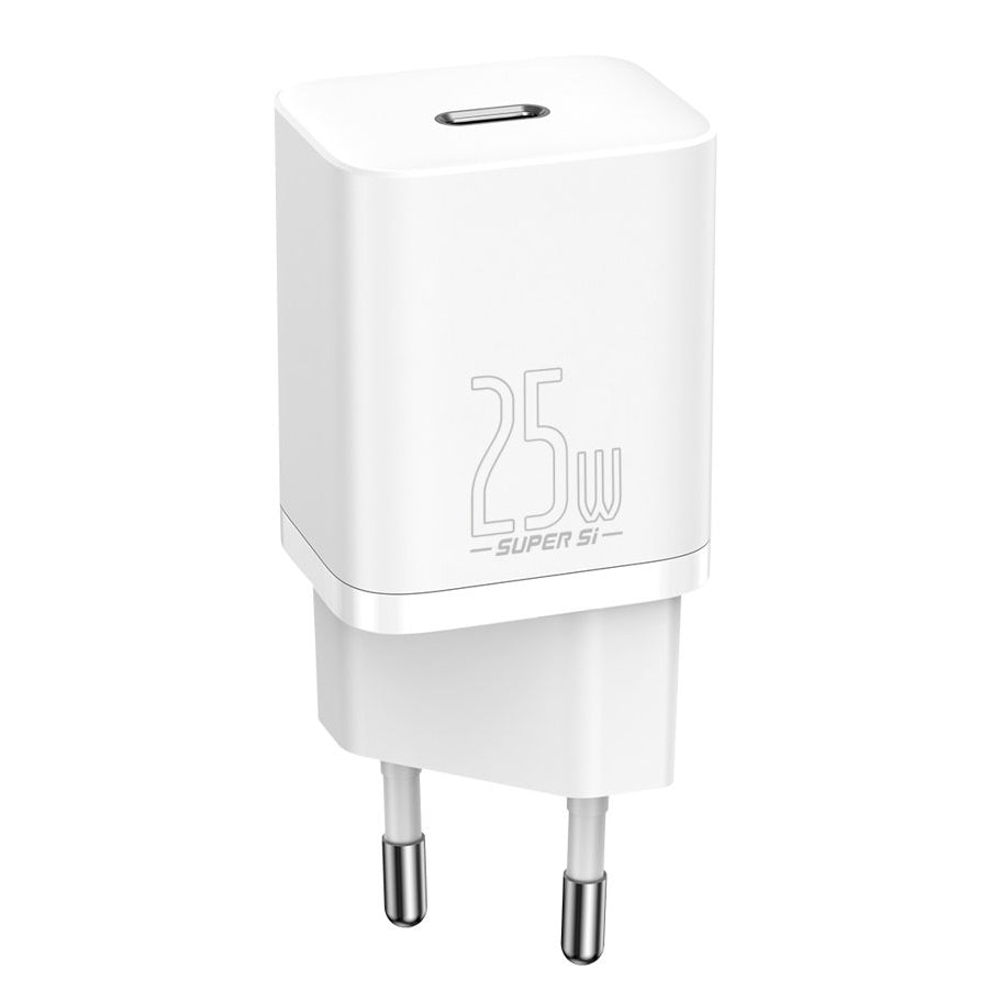 Baseus Super Si Netzwerkladegerät, 25 W, 3 A, 1 x USB-C, Weiß CCSP020102