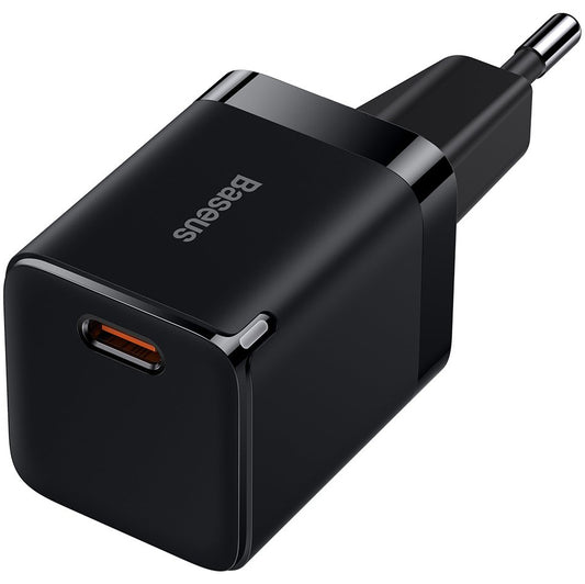 Baseus GaN3 Netzwerkladegerät, 30 W, 3 A, 1 x USB-C, Schwarz CCGN010101