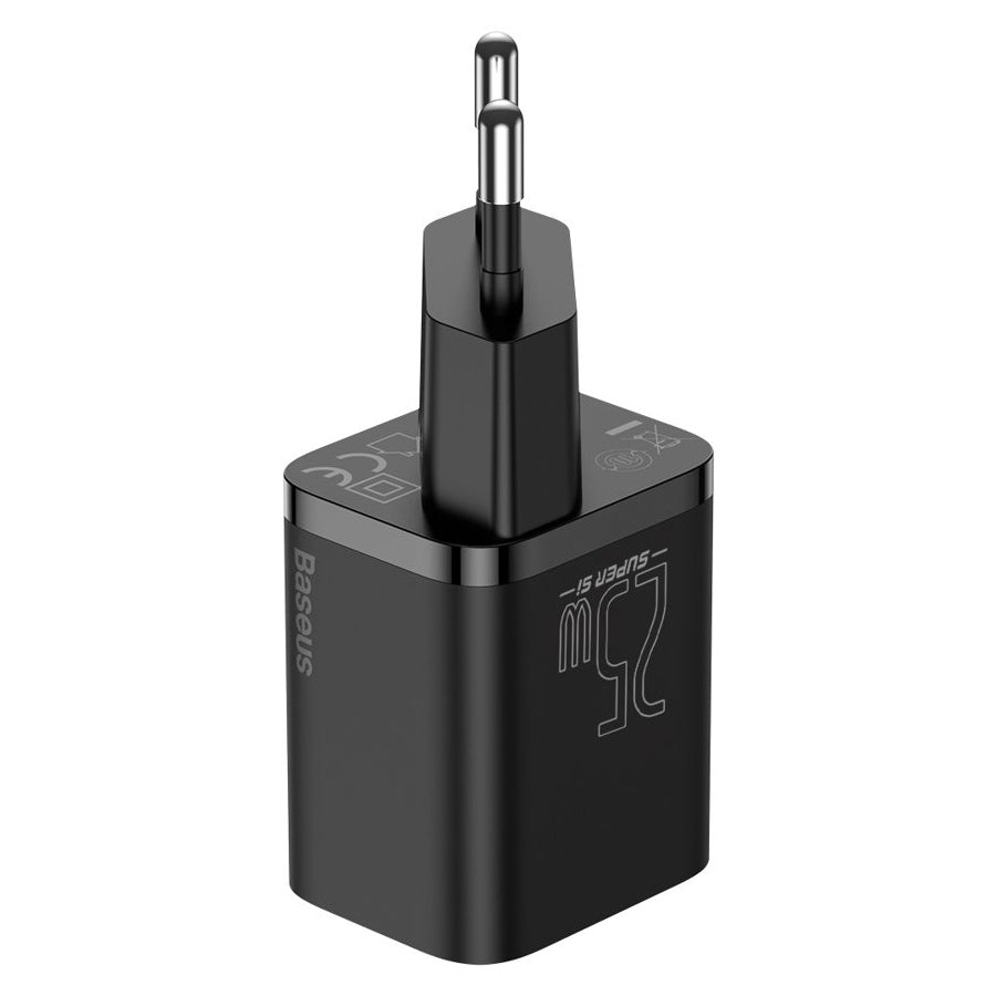 Baseus Super Si Netzwerkladegerät, 25 W, 3 A, 1 x USB-C, Schwarz CCSP020101