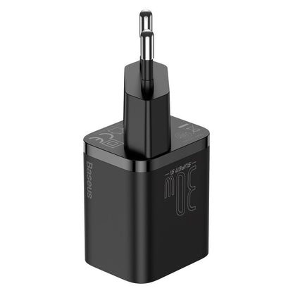 Baseus Super Si Netzwerkladegerät, 30 W, 3 A, 1 x USB-C, Schwarz CCSUP-J01