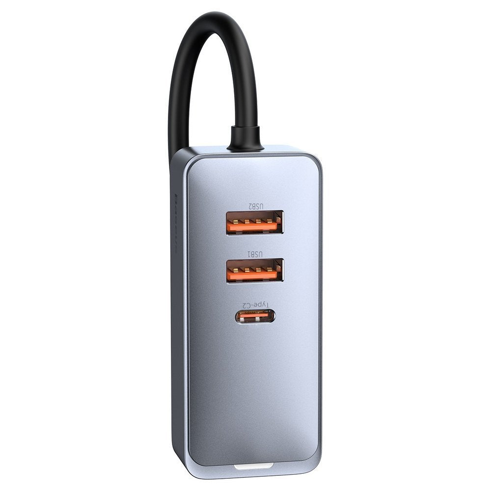 Baseus Share Together Autoladegerät, 120 W, 3 A, 2 x USB-A – 2 x USB-C, Grau CCBT-A0G