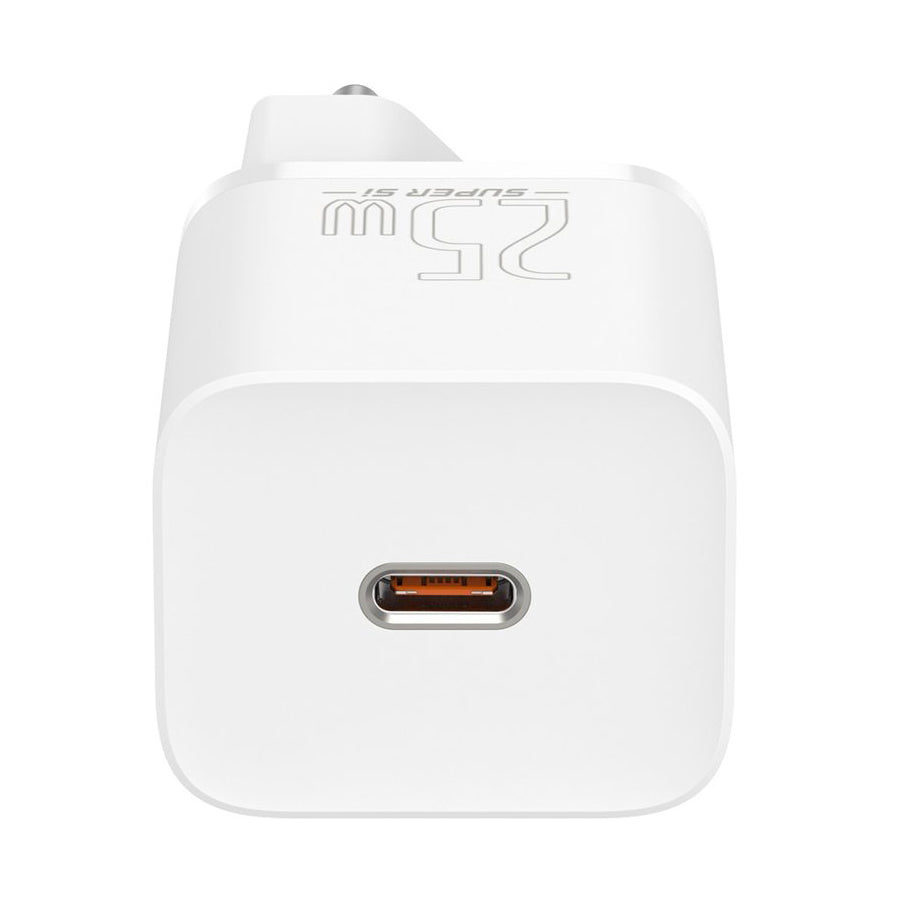 Baseus Super Si Netzwerkladegerät, 25 W, 3 A, 1 x USB-C, Weiß CCSP020102