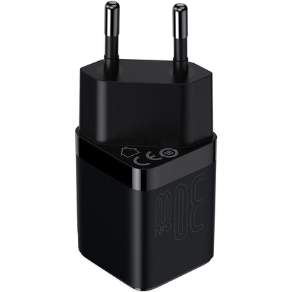 Baseus GaN3 Netzwerkladegerät, 30 W, 3 A, 1 x USB-C, Schwarz CCGN010101