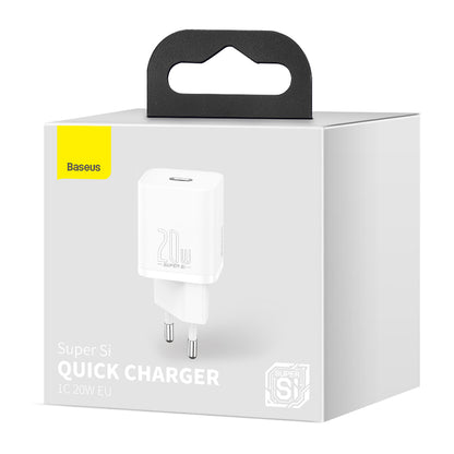 Baseus Super Si Netzwerkladegerät, 20 W, 3 A, 1 x USB-C, Weiß CCSUP-B02