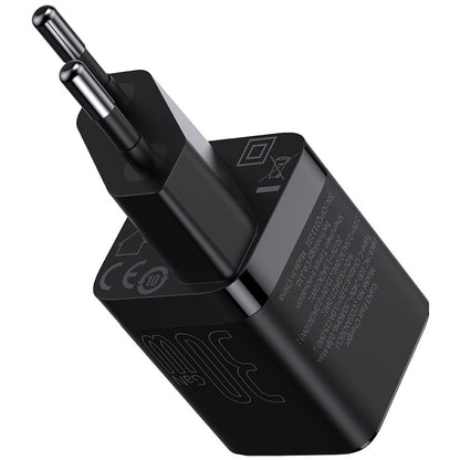 Baseus GaN3 Netzwerkladegerät, 30 W, 3 A, 1 x USB-C, Schwarz CCGN010101