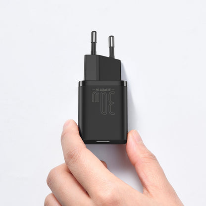 Baseus Super Si Netzwerkladegerät, 30 W, 3 A, 1 x USB-C, Schwarz CCSUP-J01