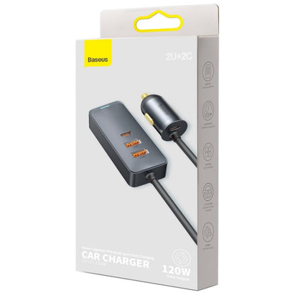 Baseus Share Together Autoladegerät, 120 W, 3 A, 2 x USB-A – 2 x USB-C, Grau CCBT-A0G