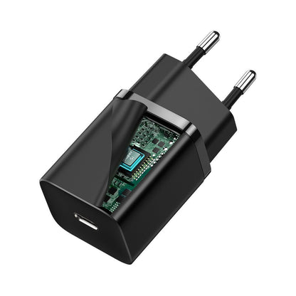 Baseus Super Si Netzwerkladegerät, 30 W, 3 A, 1 x USB-C, Schwarz CCSUP-J01