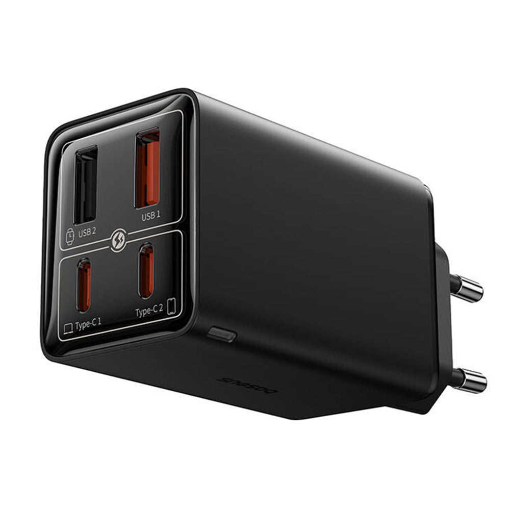 USB-C-Netzwerkladegerät Baseus GaN 6 Pro, 65 W, 3,25 A, 2 x USB-A – 2 x USB-C, Schwarz P10162701113-00