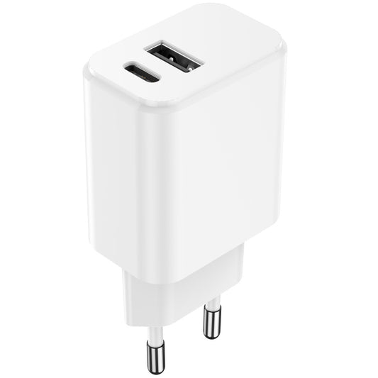 Setty Netzwerkladegerät, 20 W, 3 A, 1 x USB-A – 1 x USB-C, Weiß