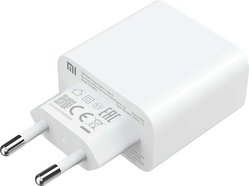 Xiaomi Netzwerkladegerät, 33 W, 3 A, 1 x USB-A – 1 x USB-C, Weiß BHR4996GL