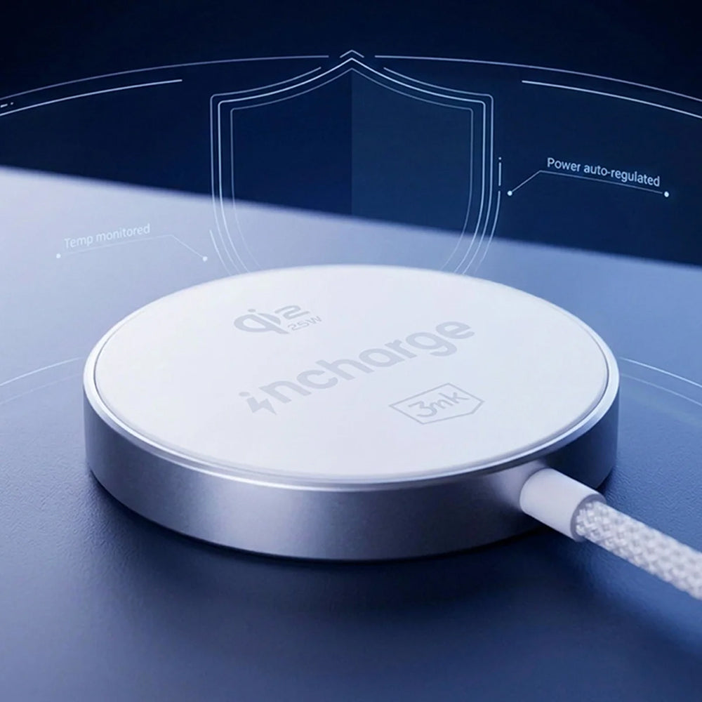 3MK Align Wireless Netzladegerät, 25W, Weiß