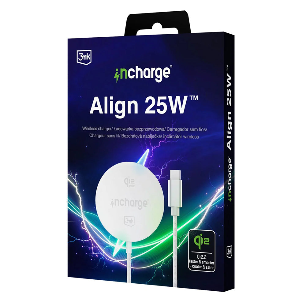 3MK Align Wireless Netzladegerät, 25W, Weiß