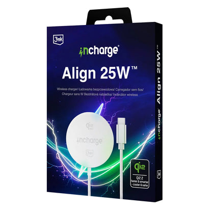 3MK Align Wireless Netzladegerät, 25W, Weiß