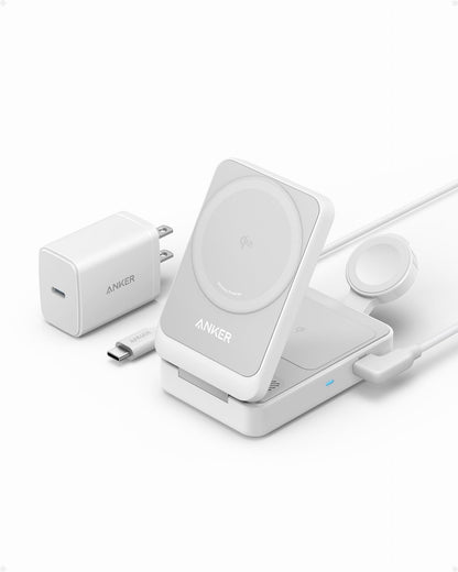 Anker MagGo 3in1 Wireless Netzladegerät, 15W, 1.67A, Weiß B2557321
