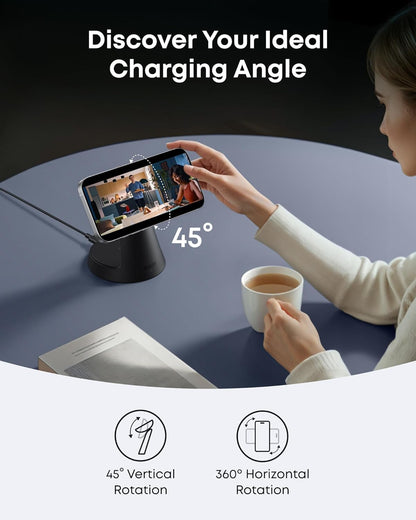 Anker MagGo 3in1 Wireless Netzladegerät, 15W, 1.67A, Schwarz B25M4G11