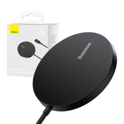 Baseus Simple Mini 3 Wireless-Netzwerkladegerät, 15 W, 1,67 A, Schwarz CCJJ040001