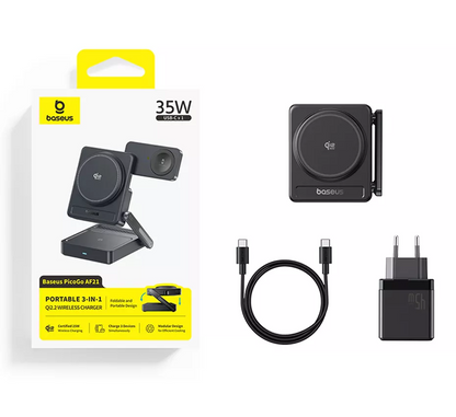Baseus PicoGo AF21 3in1 Wireless-Netzteil, 35W, Schwarz E0205401