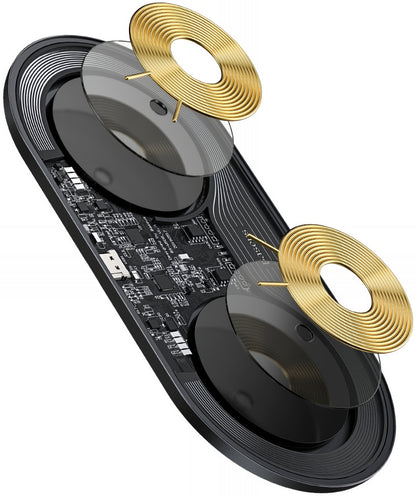 Baseus Simple 2in1 Wireless Network Charger, 15W, 1.67A, Transparent WXJK-A01