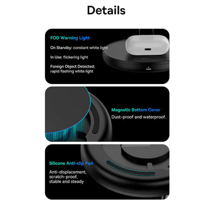 Baseus Swan 3in1 Wireless Netzladegerät, 20W, 1.67A, P10221302113-Z1