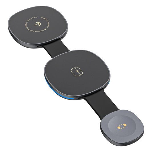 Dudao A11S 3in1 Wireless Netzladegerät, 15W, Schwarz