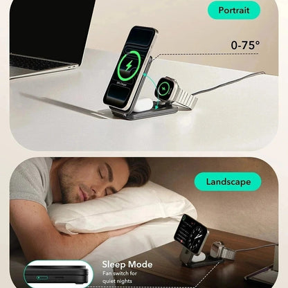 ESR CryoBoost 3in1 Wireless-Netzladegerät, 25W, Schwarz