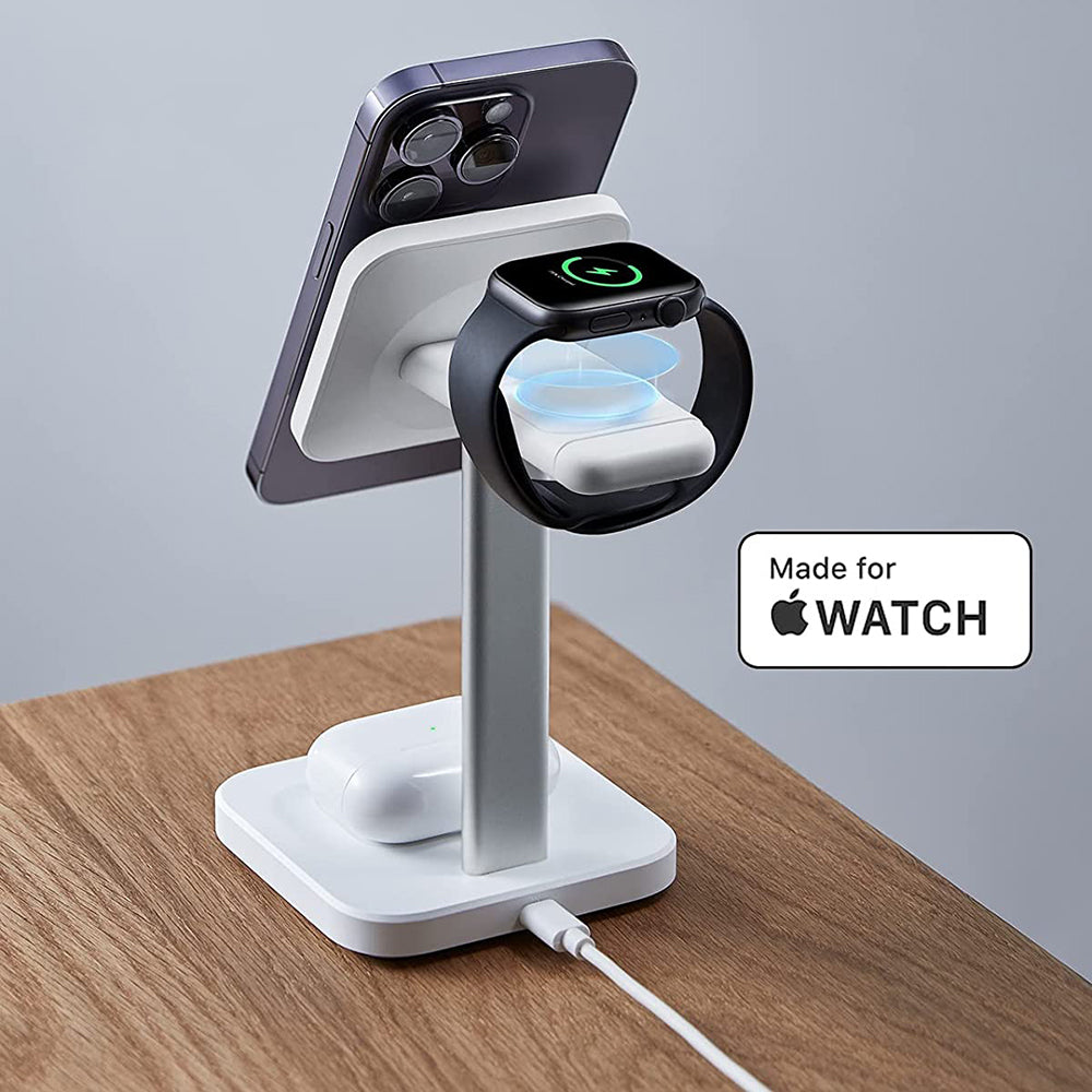 Drahtloses Netzladegerät ESR HaloLock 3in1, 15W, 1.67A, Weiß