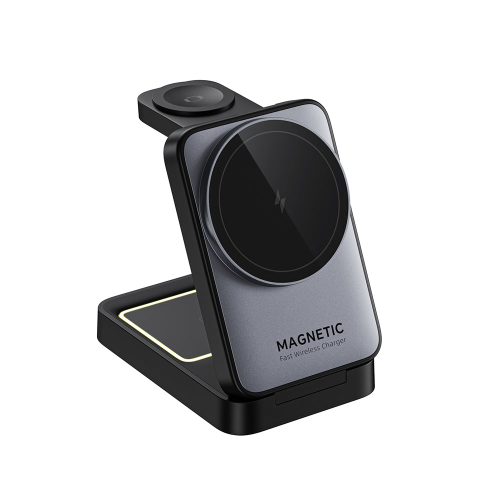 Drahtloses Netzladegerät HAVIT W3103 3in1, 15W, 1.67A, Schwarz Grau