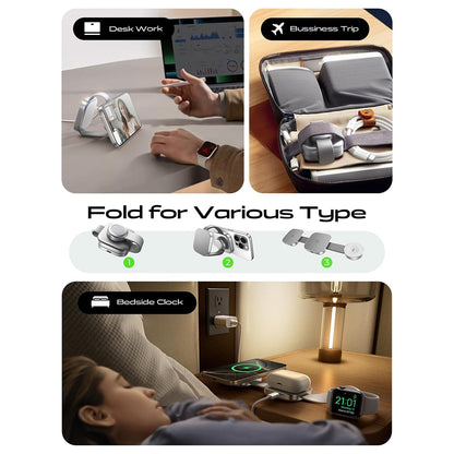 Lisen 3in1 Wireless Network Charger, 15W, 1.67A, Gray YL0424040001