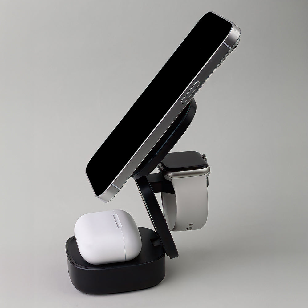 MaXlife MXWC-06 3in1 Wireless Network Charger, 15W, 1.67A, Black