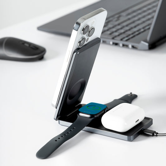 Wireless-Netzladegerät Proove Metal Edge 3in1, 15W, 1.67A, Grau WSME15010003