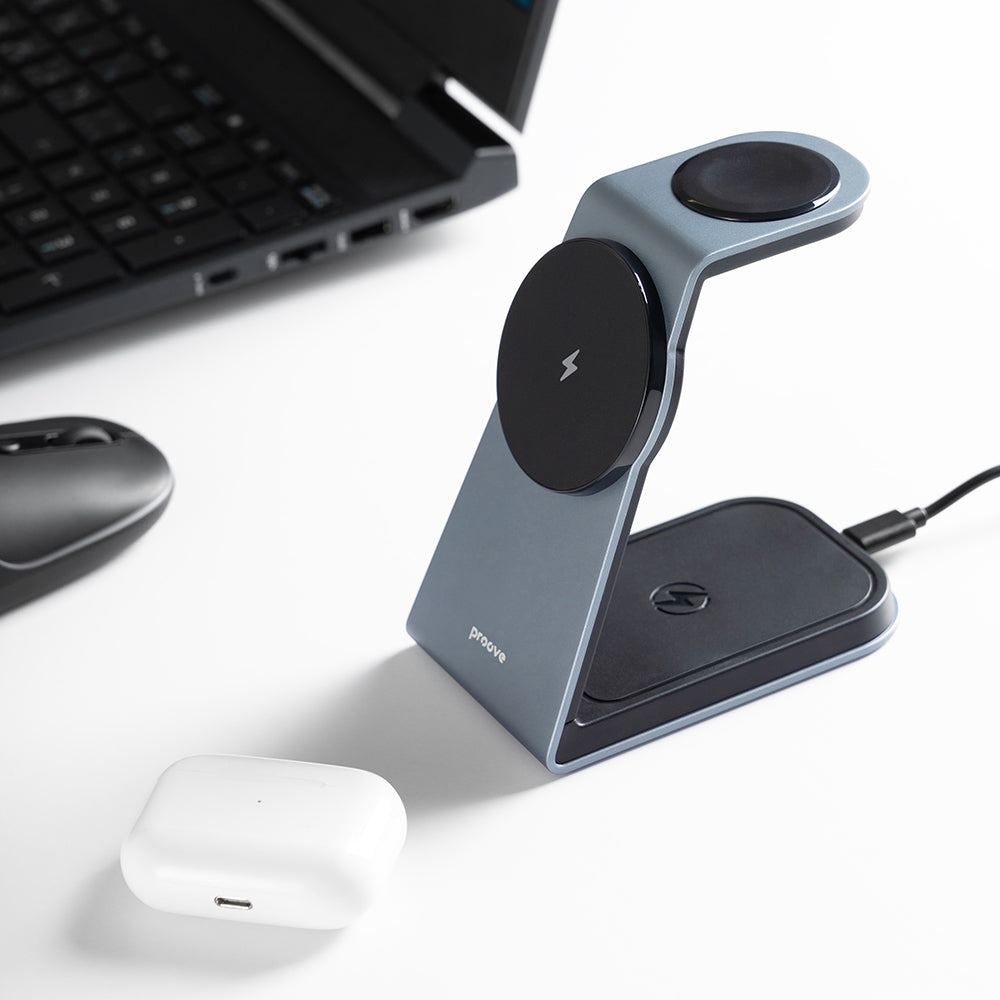 Wireless Netzladegerät Proove Omni Power 3in1, 15W, 1.67A, Grau WSOP15020003