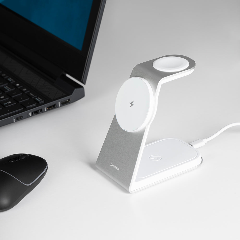 Wireless Netzladegerät Proove Omni Power 3in1, 15W, 1.67A, Grau WSOP15020003