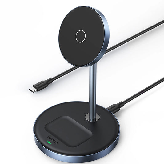 UGREEN CD317 2in1 Wireless Netzladegerät, 20W, 1.67A, Schwarz