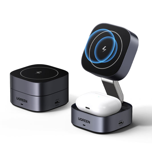 UGREEN W526 3in1 Wireless Netzladegerät, 20W, 1.67A, 1 x USB-C, Schwarz