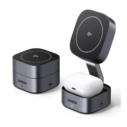 UGREEN W702 3in1 Wireless Netzladegerät, 20W, 1.67A, 1 x USB-C, Schwarz