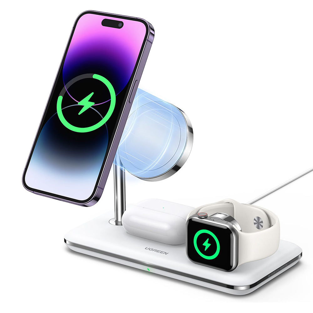 UGREEN CD278 3in1 Wireless Netzladegerät, 25W, 1.67A, Weiß