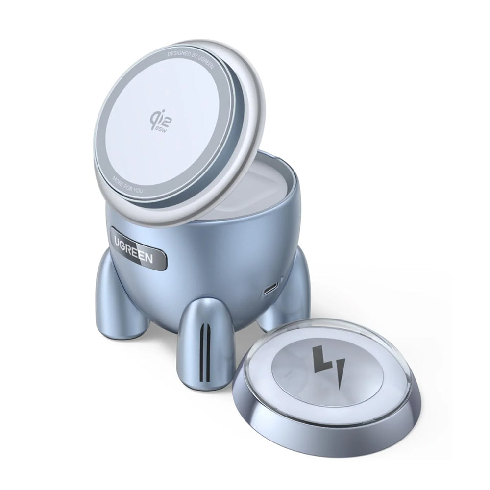 UGREEN W713 2in1 Wireless Netzladegerät, 25W, Blau