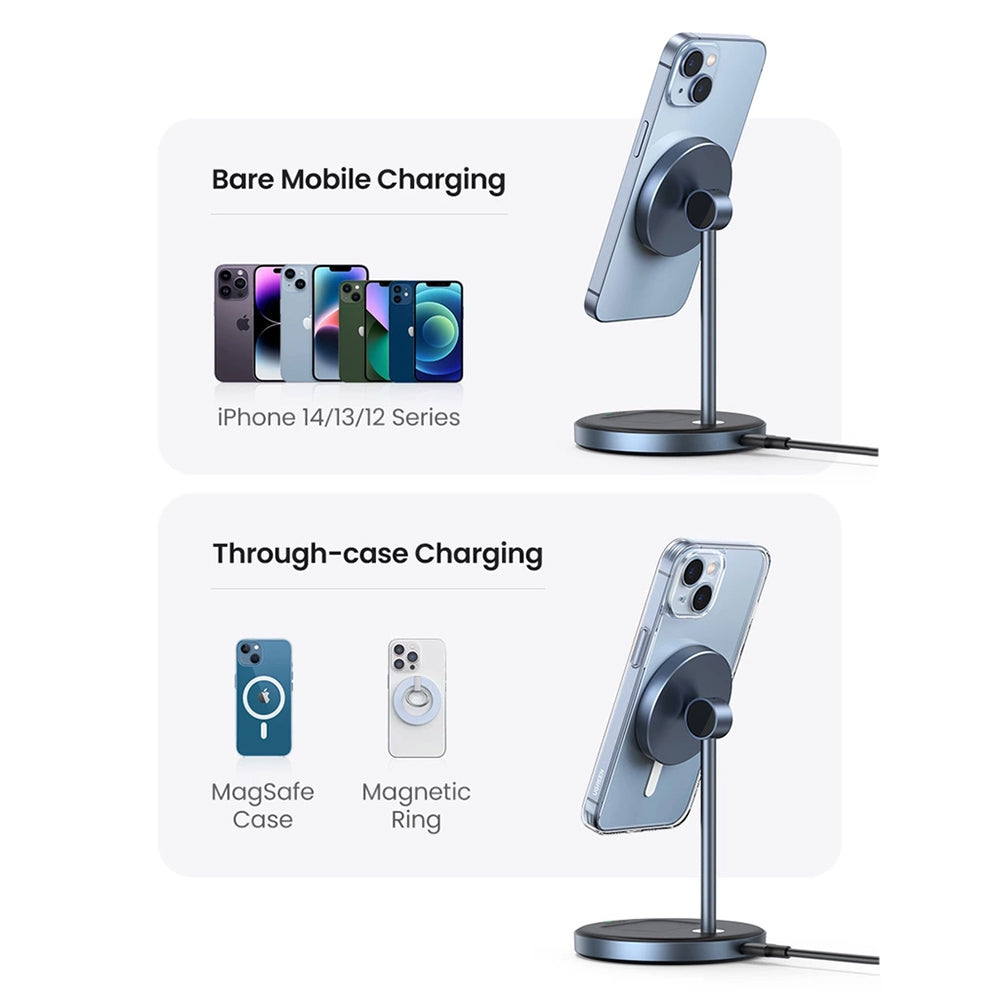 UGREEN CD317 2in1 Wireless Netzladegerät, 20W, 1.67A, Schwarz