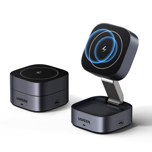 UGREEN W526 3in1 Wireless Netzladegerät, 20W, 1.67A, 1 x USB-C, Schwarz