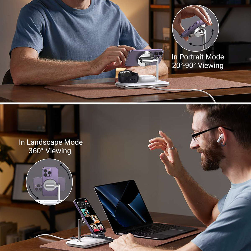 UGREEN CD278 3in1 Wireless Netzladegerät, 25W, 1.67A, Weiß