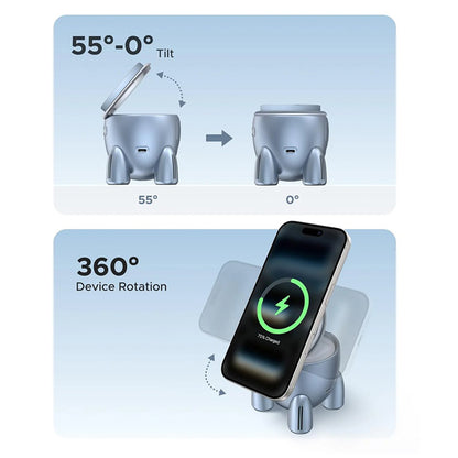 UGREEN W713 2in1 Wireless Netzladegerät, 25W, Blau