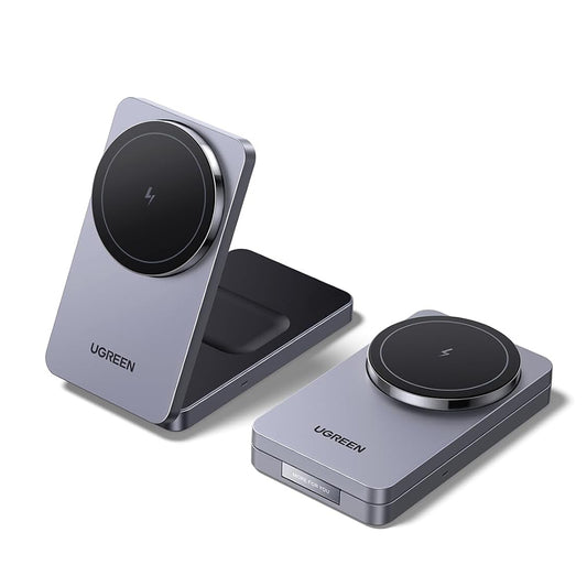 UGREEN W528 2in1 Wireless Netzladegerät, 20W, 1.67A, Schwarz