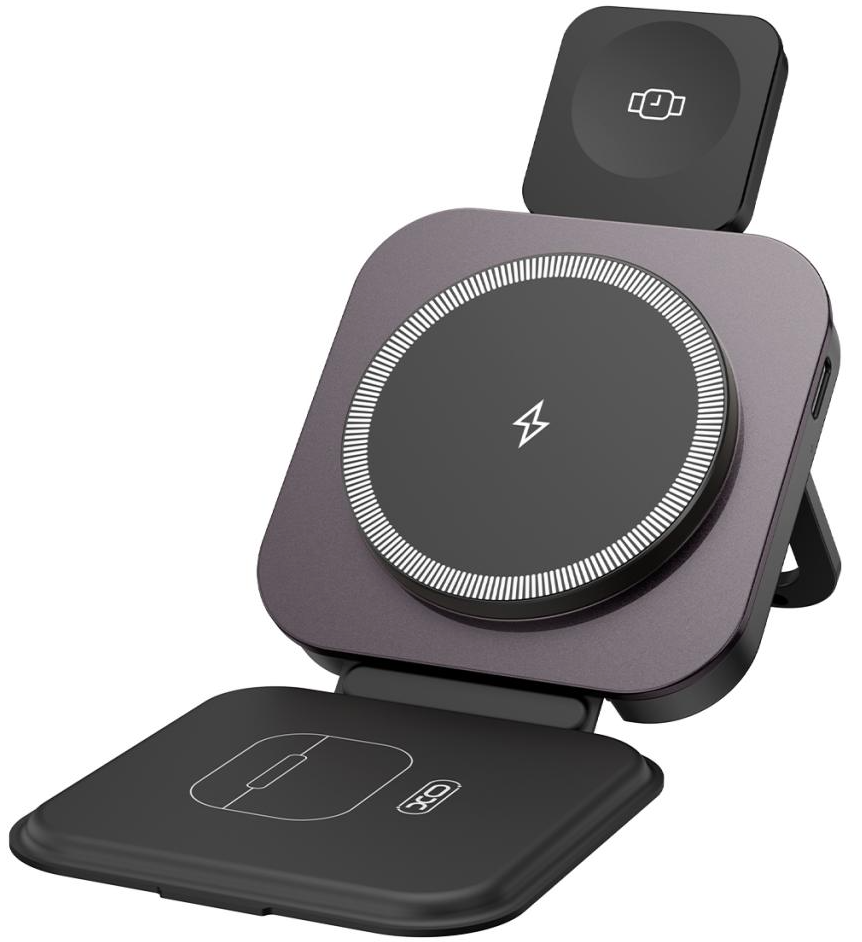 Drahtloses Netzladegerät XO Design CX035 3in1, 15W, 1.67A, Schwarz