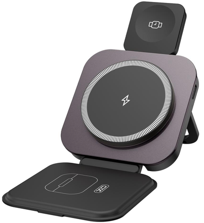 Drahtloses Netzladegerät XO Design CX035 3in1, 15W, 1.67A, Schwarz